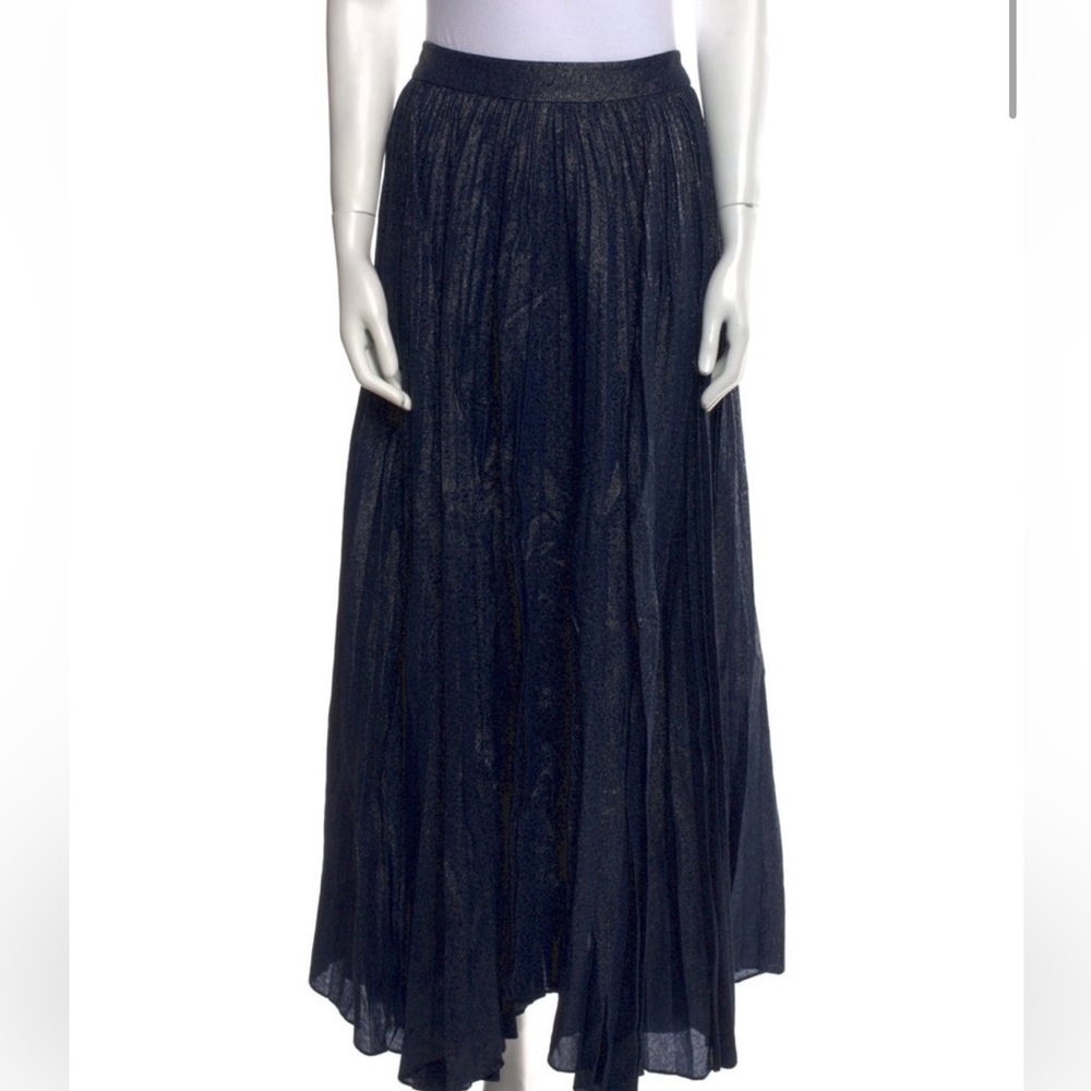 Alice + Olivia Blue Silk Skirt